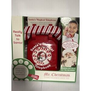 Santa’s Magical Telephone Mr Christmas Interactive Holiday Personalized Toy. New
